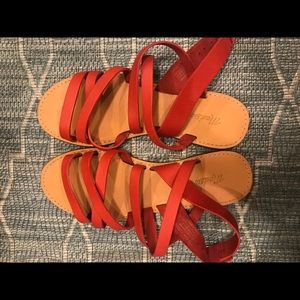 Red Madewell sandals